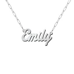 Personalized Name Necklace with Paper Clip Chain
