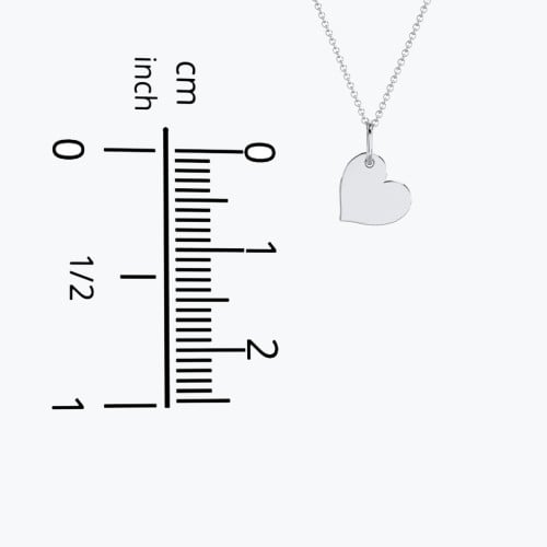 Initial Heart Disc Necklace
