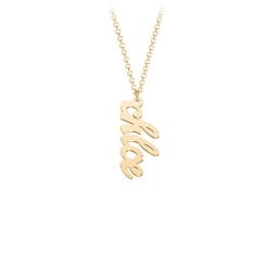 Personalized Vertical 1 Name Necklace in Emeril Font