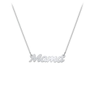 Mama Necklace In Cursive Font
