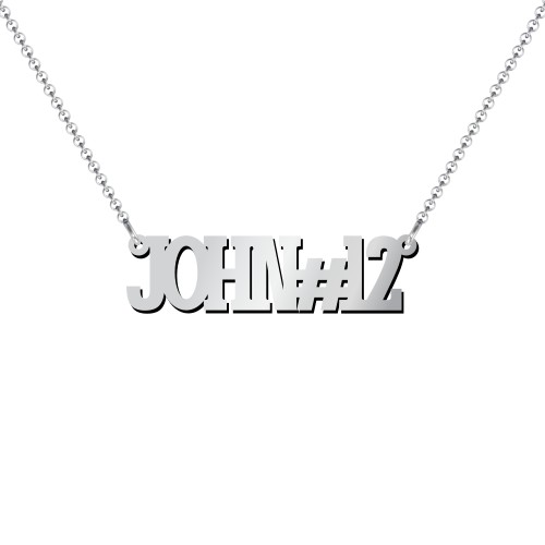 Personalized Varsity Name Necklace – Sterling Silver