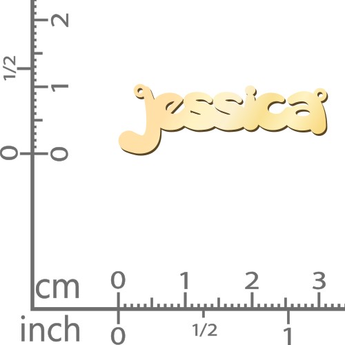 Personalized Bubble Name Necklace – 18K Gold Plated Silver