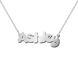 Personalized Bubble Name Necklace in 925 Sterling Silver