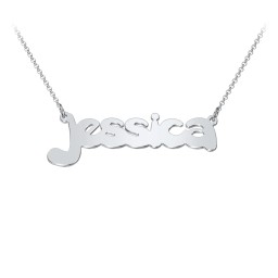 Personalized Bubble Name Necklace in 925 Sterling Silver