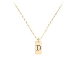 Small Initial Tag Necklace
