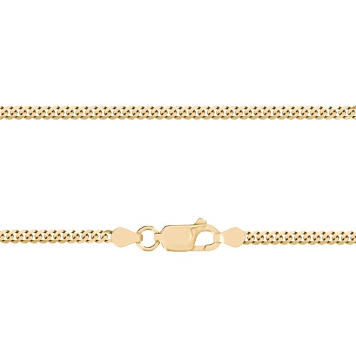 Personalized Name Necklace with Open Curb Chain – 18K Gold Plated Silver
