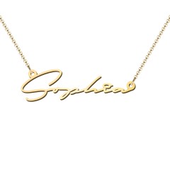 Dainty Script Stainless Steel Necklace