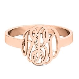 Classic Personalized Monogram Name Ring