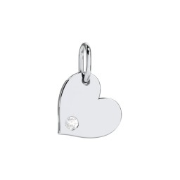 Engravable Sideways Heart Charm