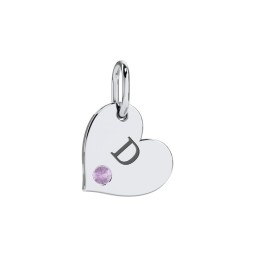 Engravable Sideways Heart Charm