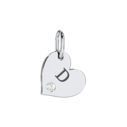 Engravable Sideways Heart Charm