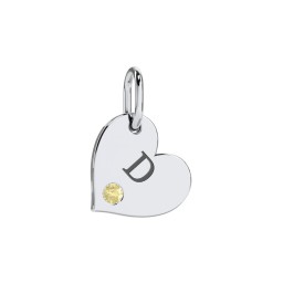 Engravable Sideways Heart Charm