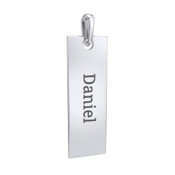 Men's Engravable Long Tag Pendant