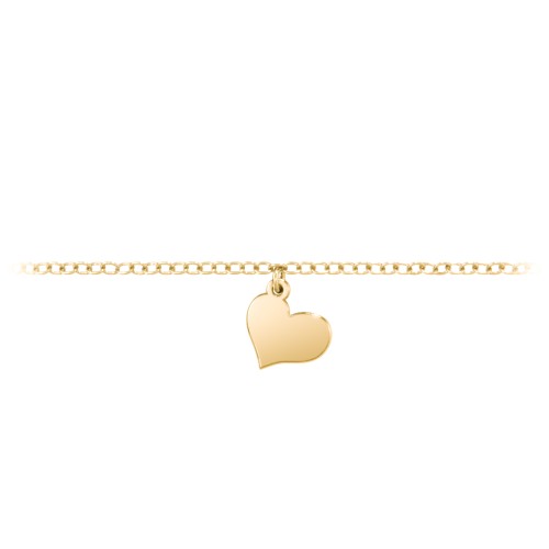 Multi Heart Charm Anklet – 18K Gold Plated Silver