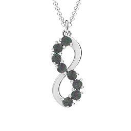 8 Stone Infinity Pendant