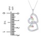 Unity Interlocking Hearts Birthstone Pendant
