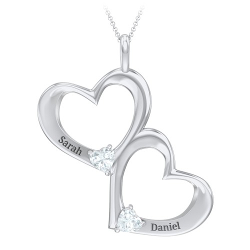 Fusion Hanging Hearts Pendant
