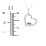 Engravable Tilted Heart 2 Stone Pendant
