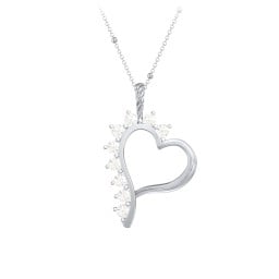 Shepherd Floating Gemstone Heart Pendant