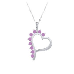 Shepherd Floating Gemstone Heart Pendant