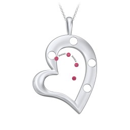 Mi Familia Tilted Heart Pendant