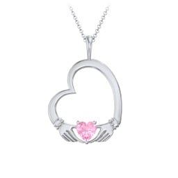 Tilted Heart Claddagh Pendant
