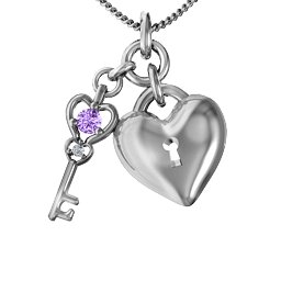 Treasured Heart with Key Pendant