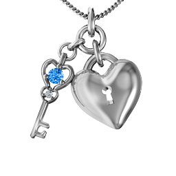 Treasured Heart with Key Pendant