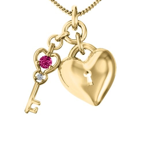 Treasured Heart with Key Pendant