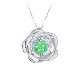 Family Rose Birthstone Pendant