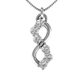 Six Stone Infinity Pendant