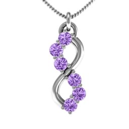 Six Stone Infinity Pendant