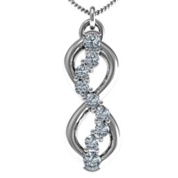 Nine Stone Infinity Pendant