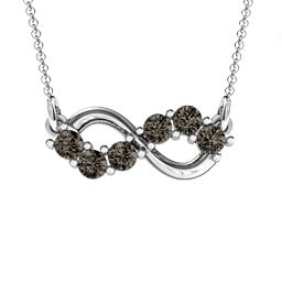 Horizontal Infinity Pendant with 6 Stones
