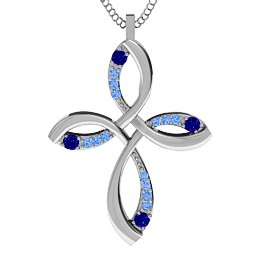 Stylish Curved Cross Pendant