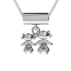 Sisters or Mother and Daughter Character Pendant