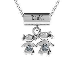 Sisters or Mother and Daughter Character Pendant