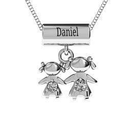 Sisters or Mother and Daughter Character Pendant