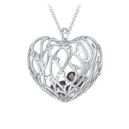 Organic Caged Hearts Pendant