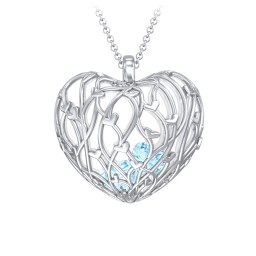 Organic Caged Hearts Pendant