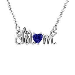 Graceful Mom Heart Birthstone Pendant