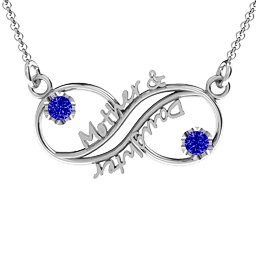Mother and Daughter Infinity Pendant