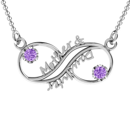 Mother and Daughter Infinity Pendant