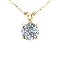 Graceful Round Solitaire Pendant