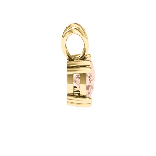 Angelic Oval Cut Pendant – 18K Gold Plated Silver with Morganite