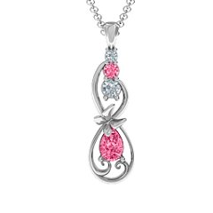 Ornate Butterfly Infinity Pendant