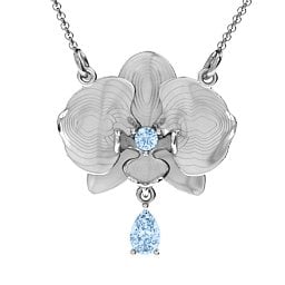 Orchid and Pear Drop Pendant
