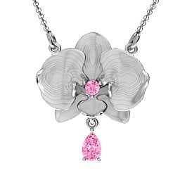 Orchid and Pear Drop Pendant