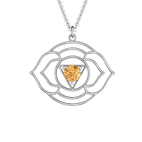 Third Eye Chakra Pendant – Sterling Silver with Citrine