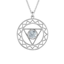 Throat Chakra Pendant in 925 Sterling Silver